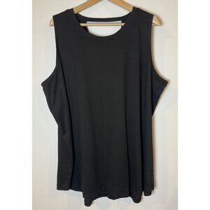 NWT LIVI Lane Bryant Tank Top Athletic Back Cut Out Black Size 26 28 New